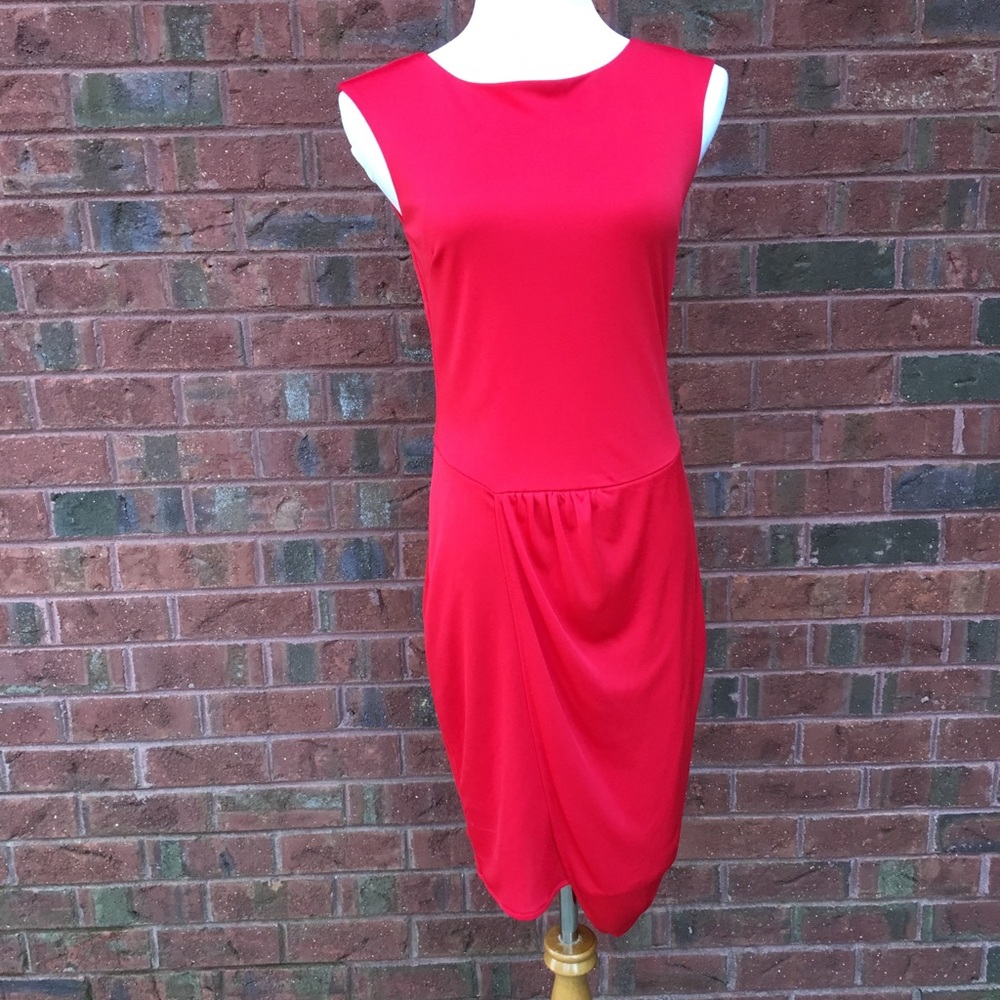 Zara asymmetrical dress with side ruching